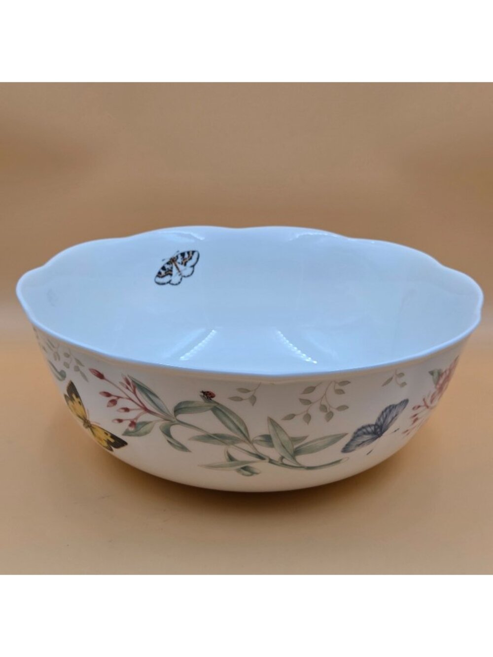 Lenox Butterfly Meadow 9 Inch Round Vegetable Bowl Floral Butterfly